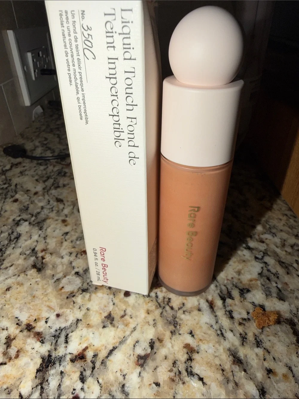 Rare Beauty Liquid Touch Foundation in Warm Tan (350C) - Peachy Tan